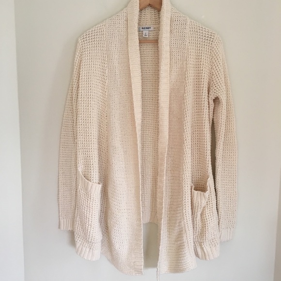 old navy cream cardigan